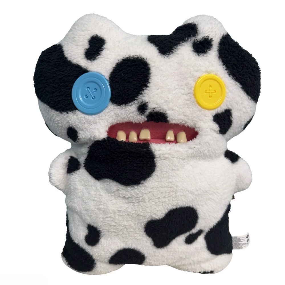 BIGG FUGGLER Fugg GapTooth McGoo 18"Cow Plush Black & White XL Big